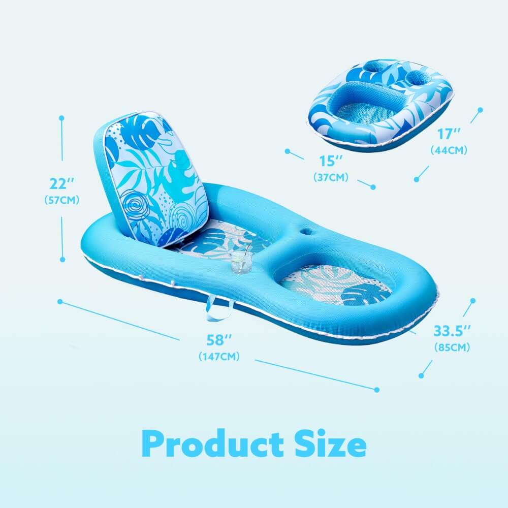 Fabric Backrest Pool Lounger