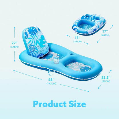 Fabric Backrest Pool Lounger