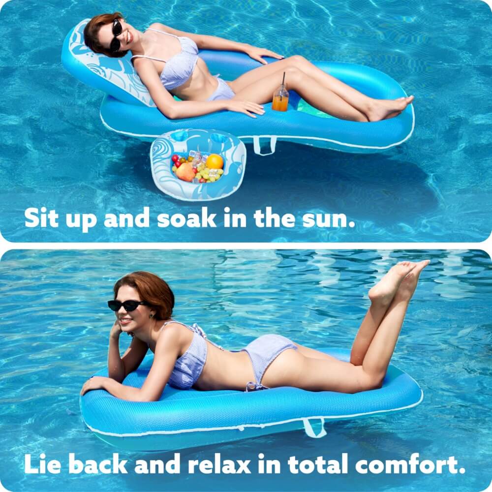 Fabric Backrest Pool Lounger