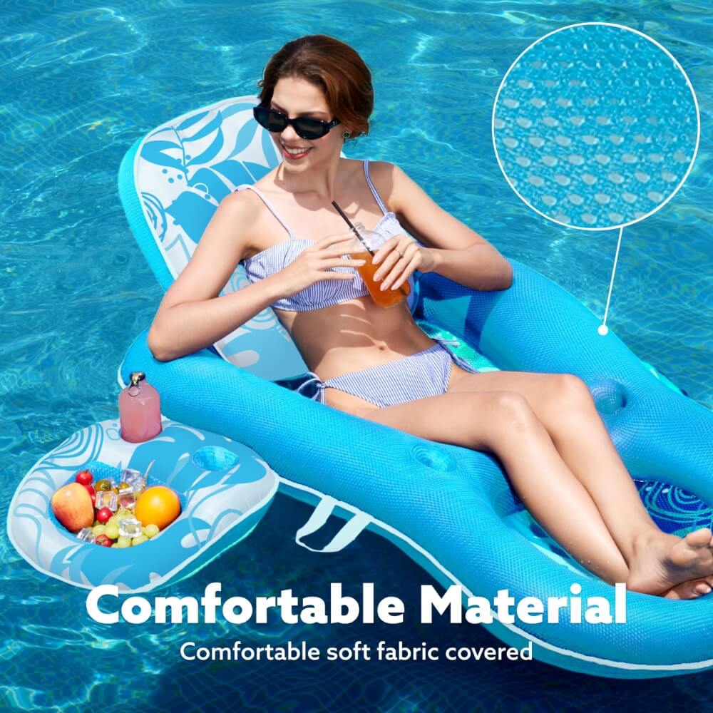 Fabric Backrest Pool Lounger